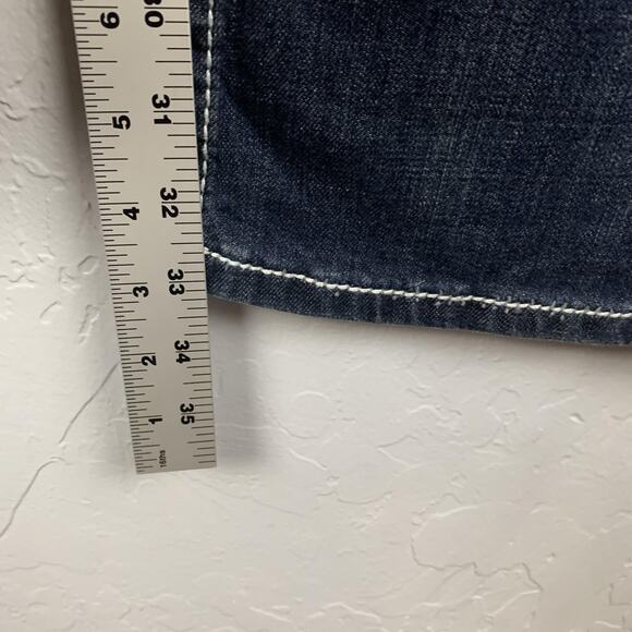 BKE Carter Regular Fit Jeans Mens 38L Dark Wash Old Mill Contrast Stitching NWT - Picture 6 of 7